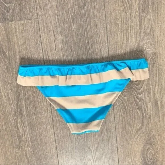 Y2k Victorias Secret Bikini Bottoms Cheeky Swimwear Bathing suit Stripe Low rise - Picture 6 of 7
